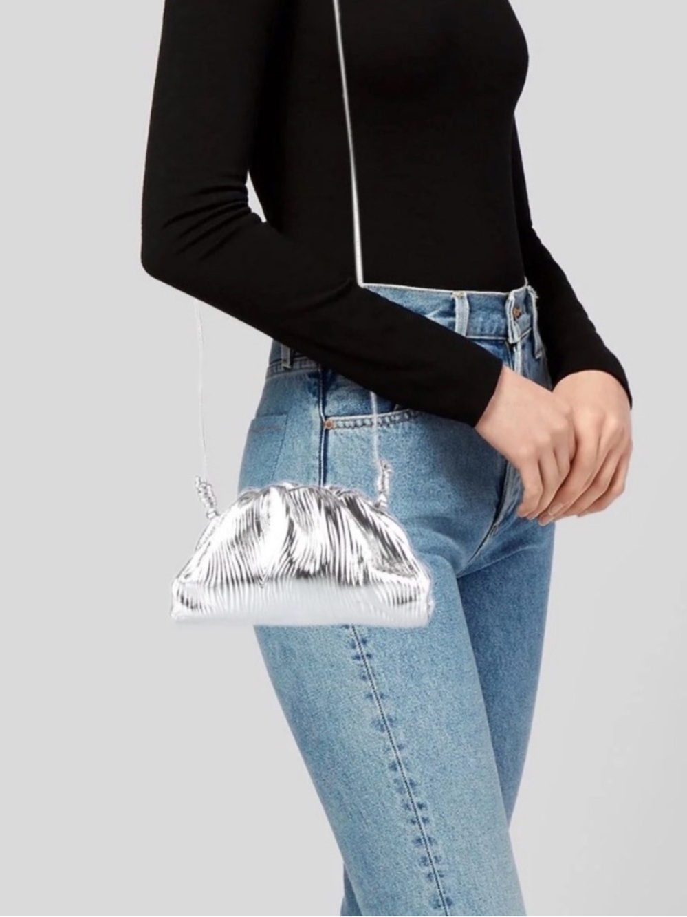 BV Mini Silver Cloud Pouch - Picture 2 of 5
